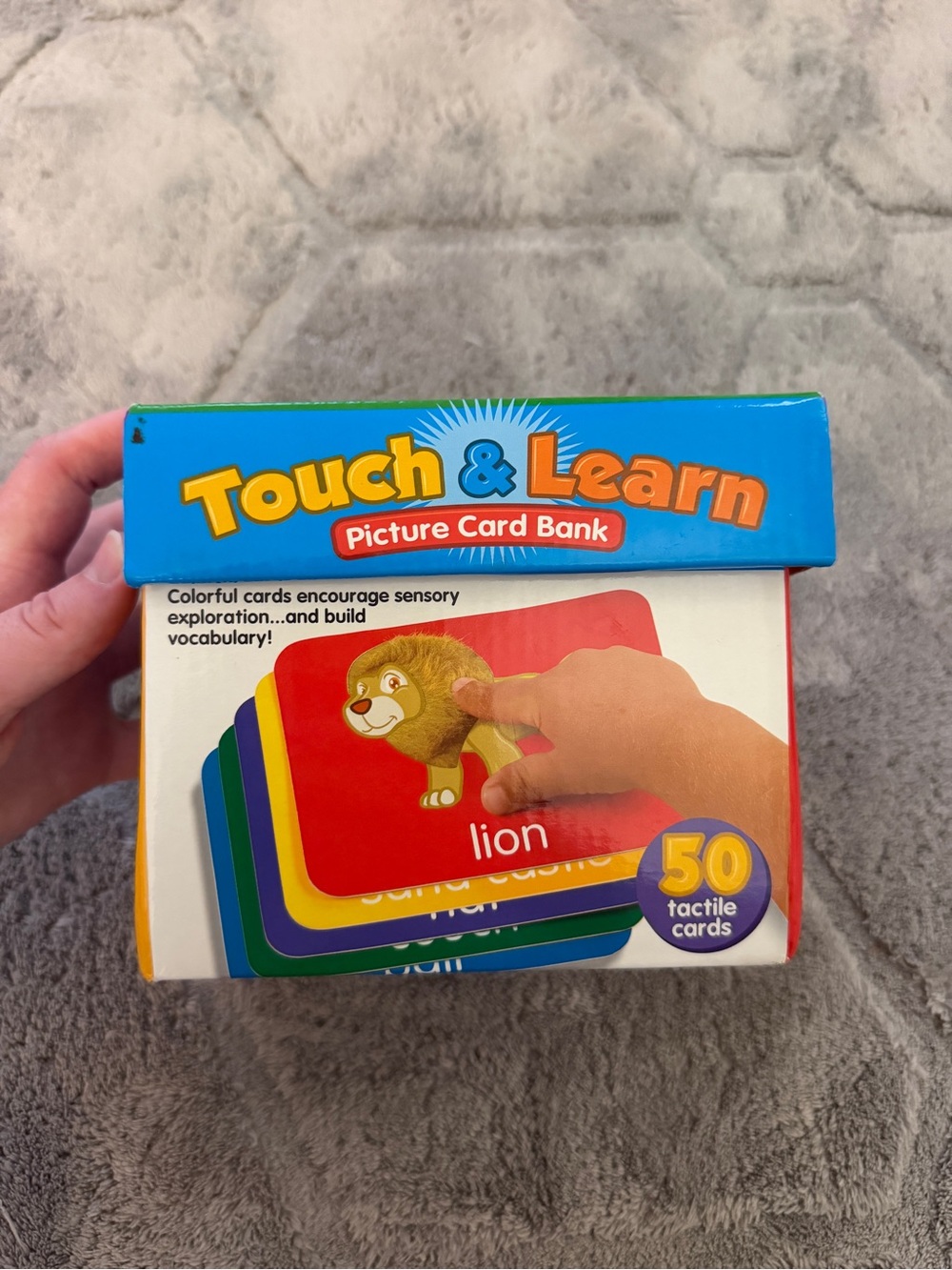 Lakeshore Touch & Learn Picture Card Bank - 50 Tactile Cards